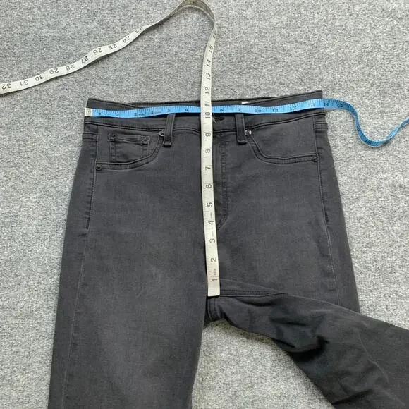 Rag & Bone Jeans Womens 27 Faded Black Denim High Rise Ankle Skinny Stretch - Picture 4 of 11